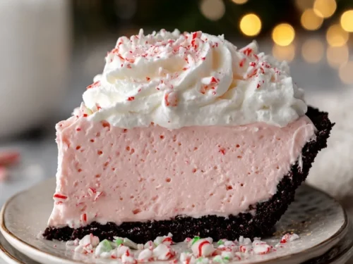Christmas peppermint pie