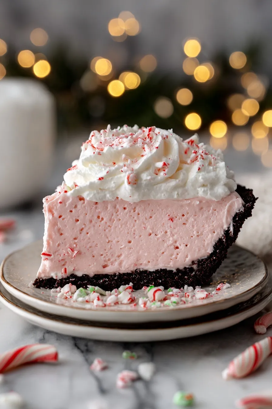 Christmas peppermint pie