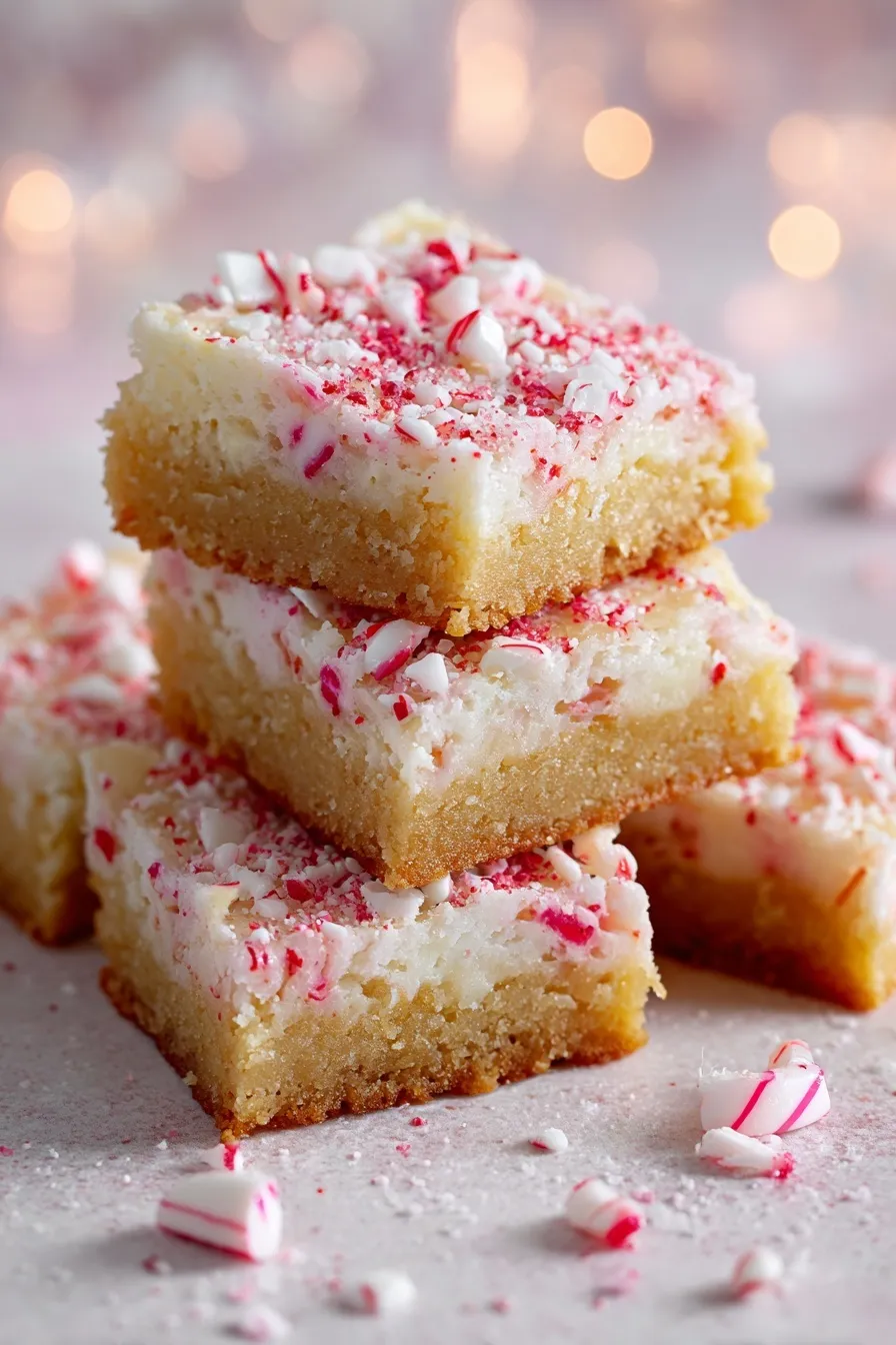 peppermint white chocolate cookie bars