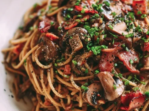 pumpkin mushroom spaghetti
