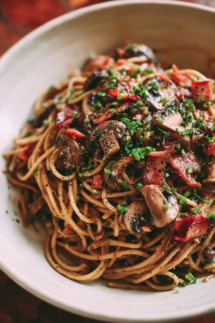 pumpkin mushroom spaghetti
