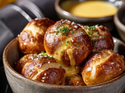 pumpkin stuffed pretzel bites