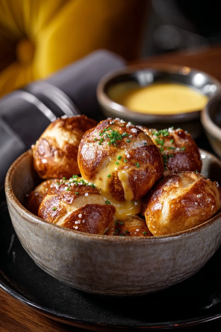 pumpkin stuffed pretzel bites