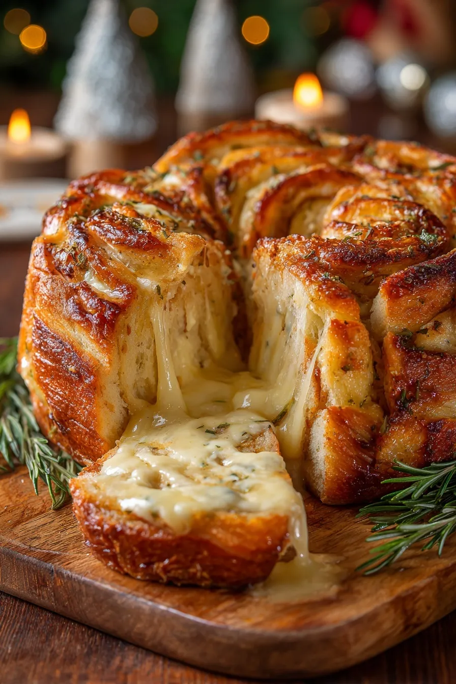 caramelized onion Gruyere bread wreath