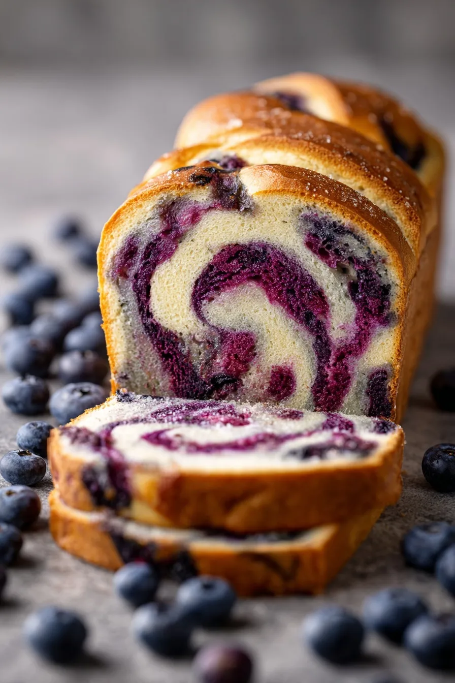 Blueberry cream cheese bread