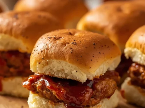 BBQ chicken sliders