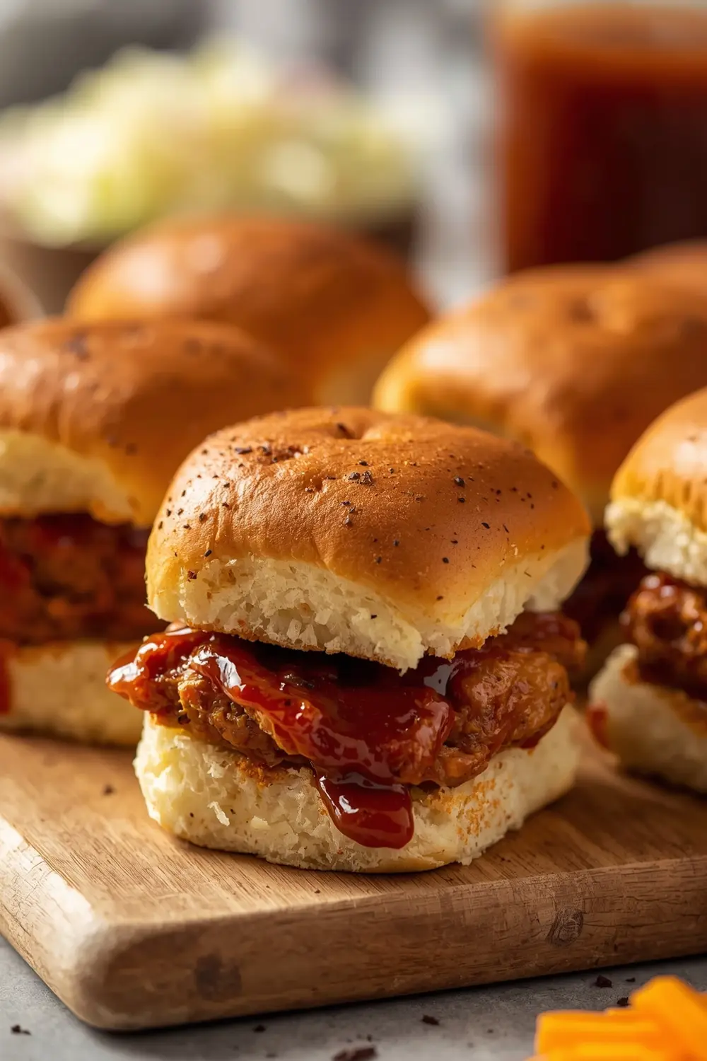 BBQ chicken sliders