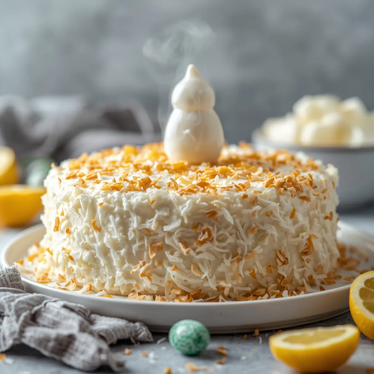 Cooking instructions for Easter coconut cake