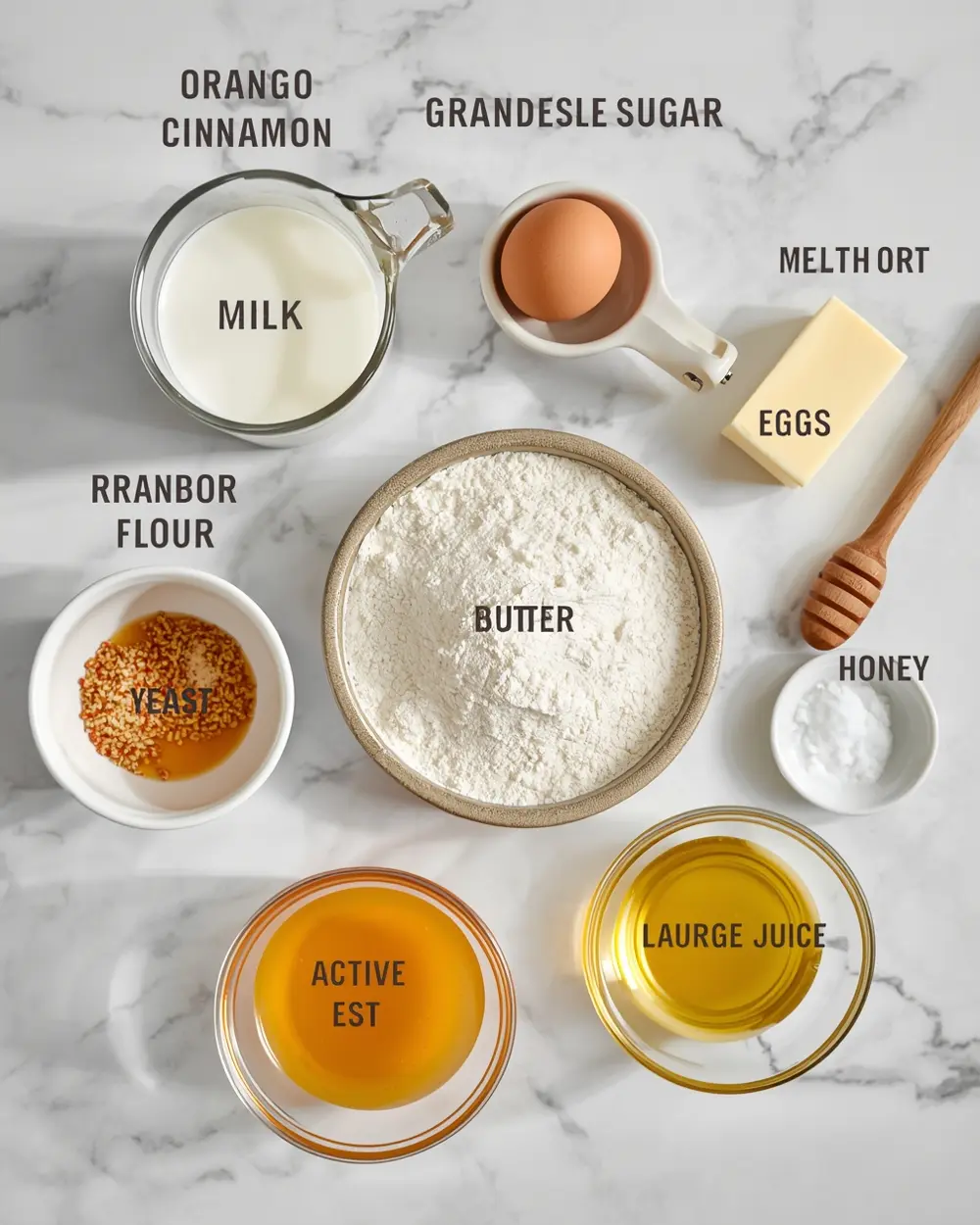 Ingredients for Easter hot cross buns