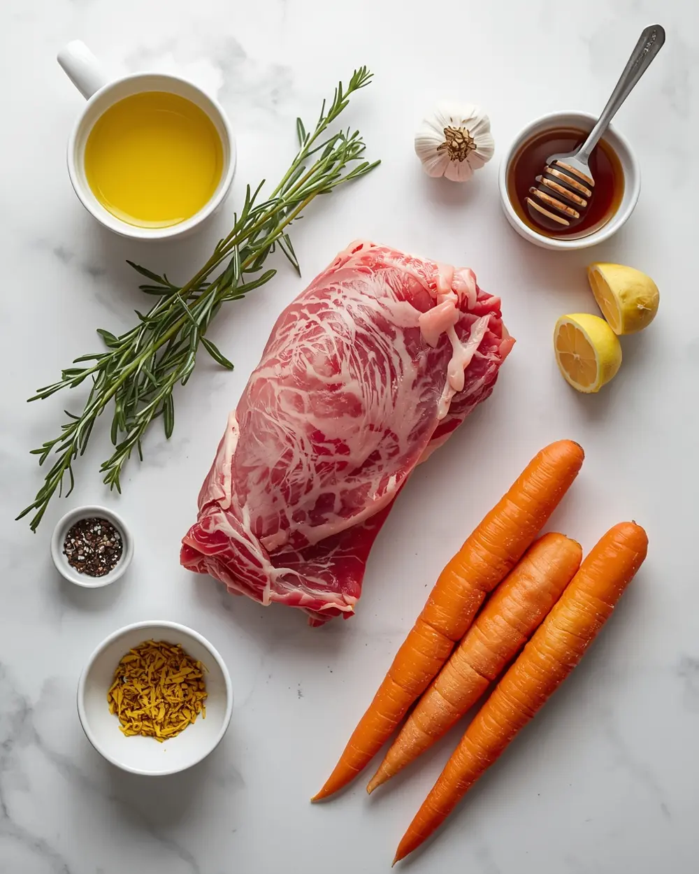 Ingredients for Easter lamb roast