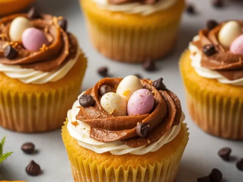 Easter nest cupcakes