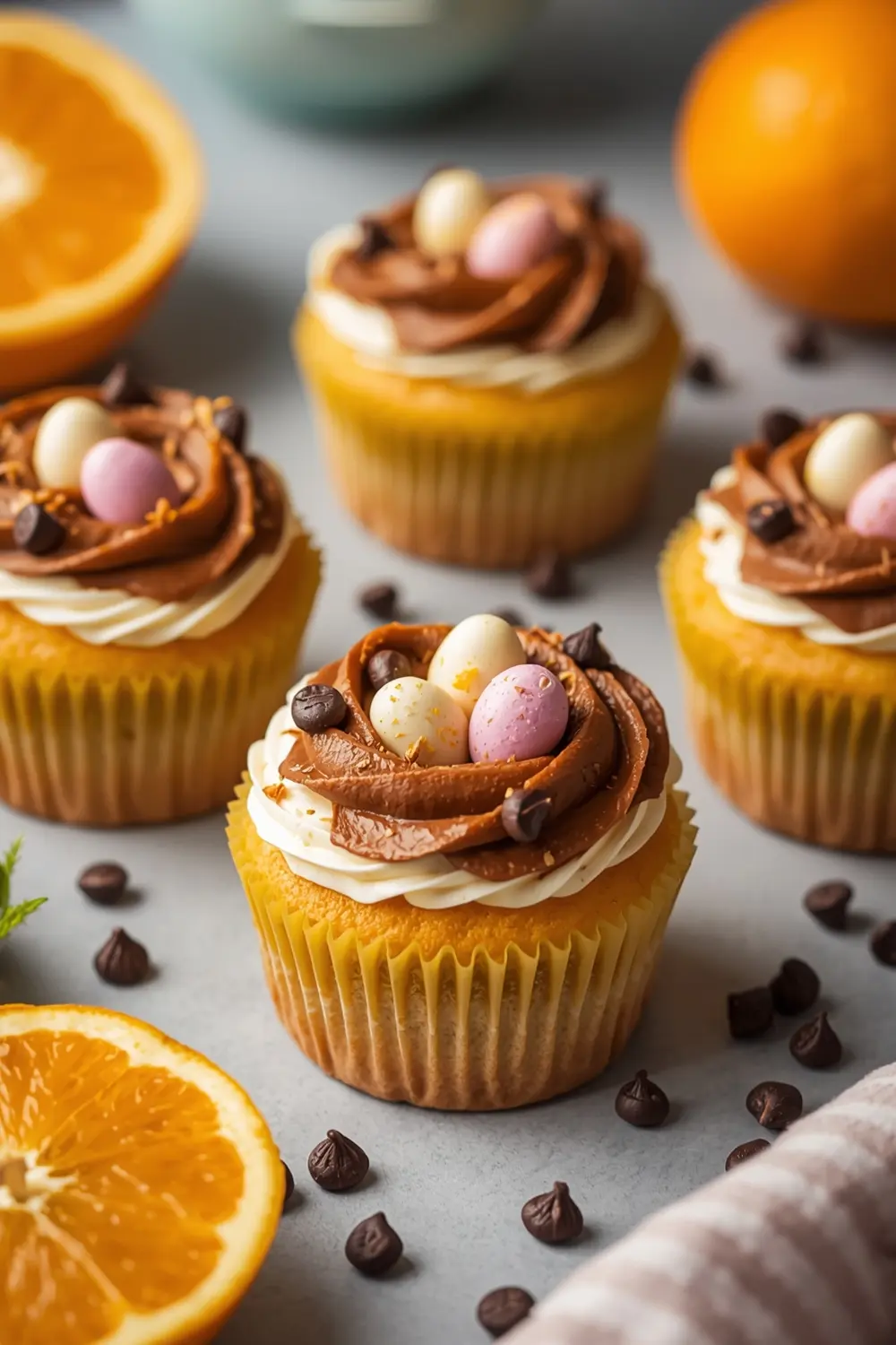 Easter nest cupcakes