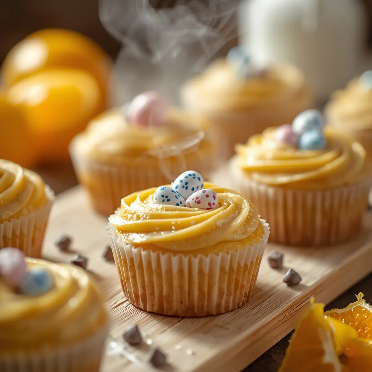 Cooking instructions for Easter nest cupcakes