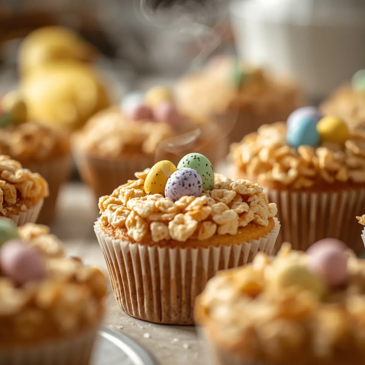 Cooking instructions for Easter nest cupcakes
