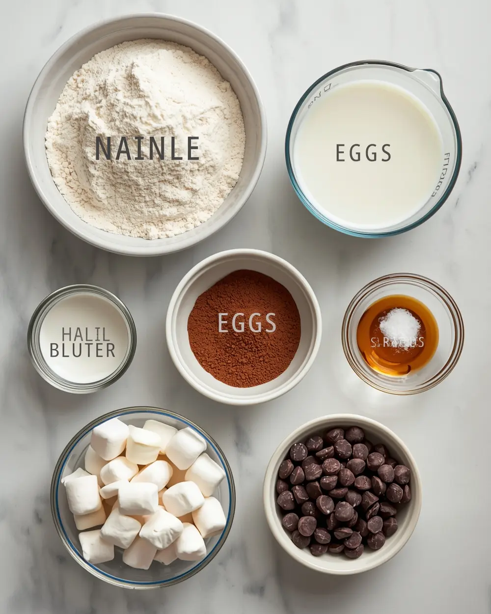 Ingredients for Easter peeps treats