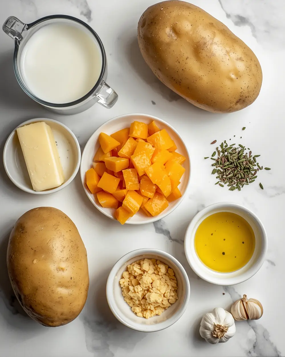 Ingredients for Easter scalloped potatoes