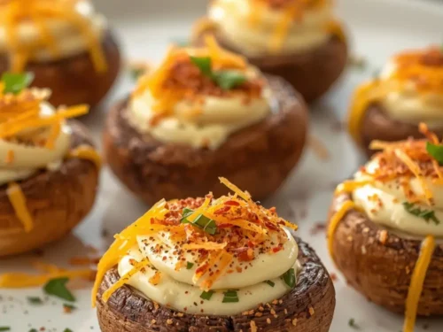 Easter stuffed mushrooms