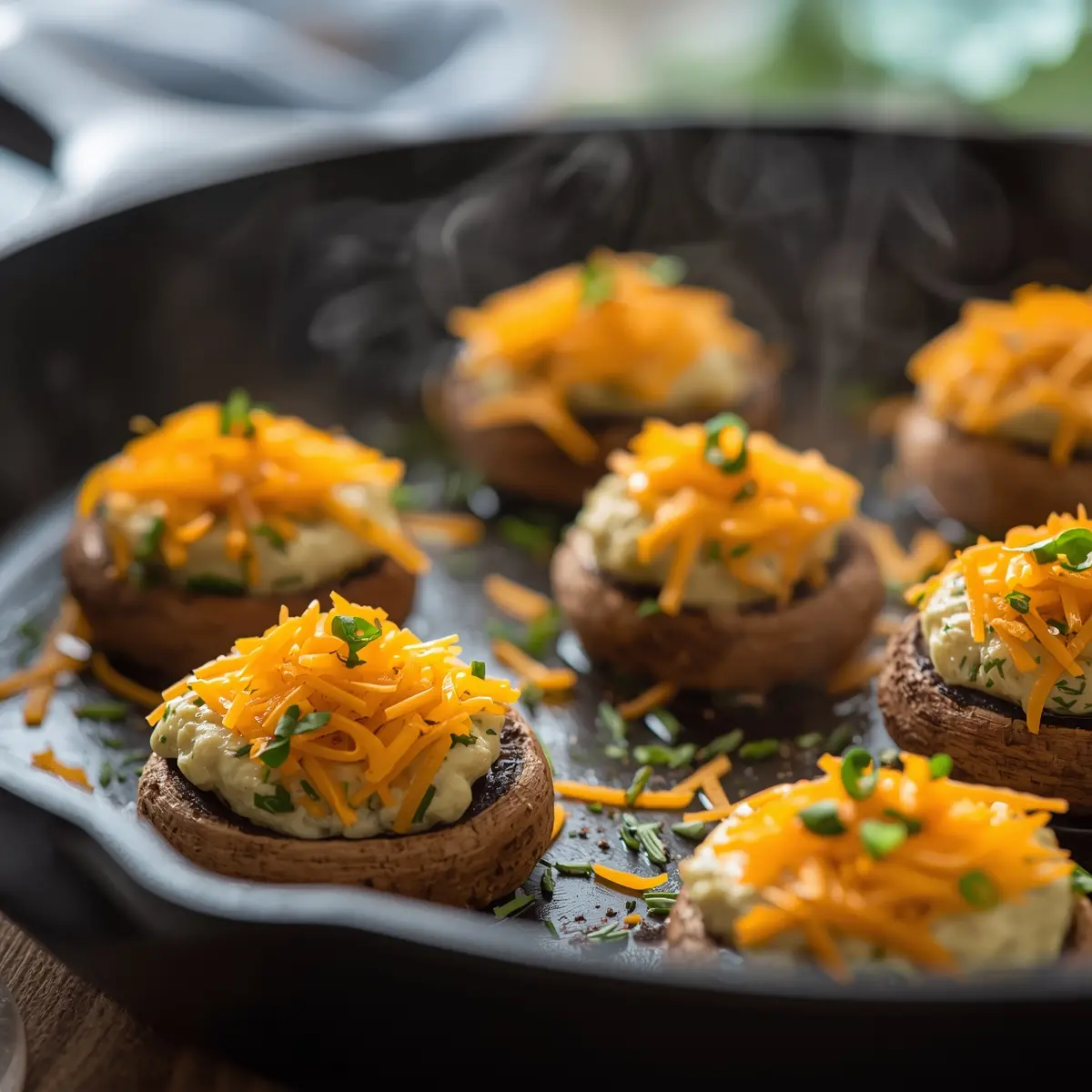 Cooking instructions for Easter stuffed mushrooms