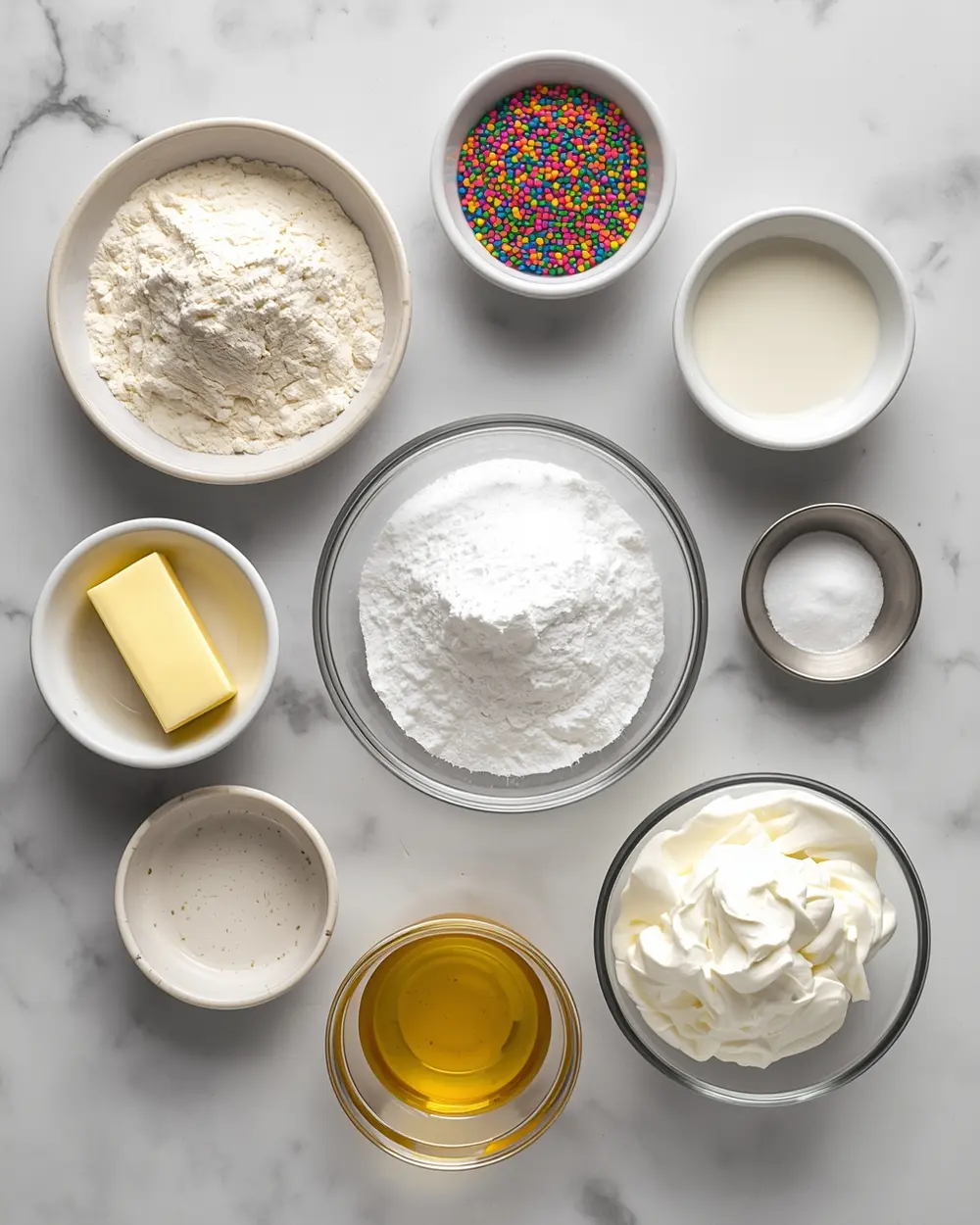 Ingredients for Easter sugar cookies
