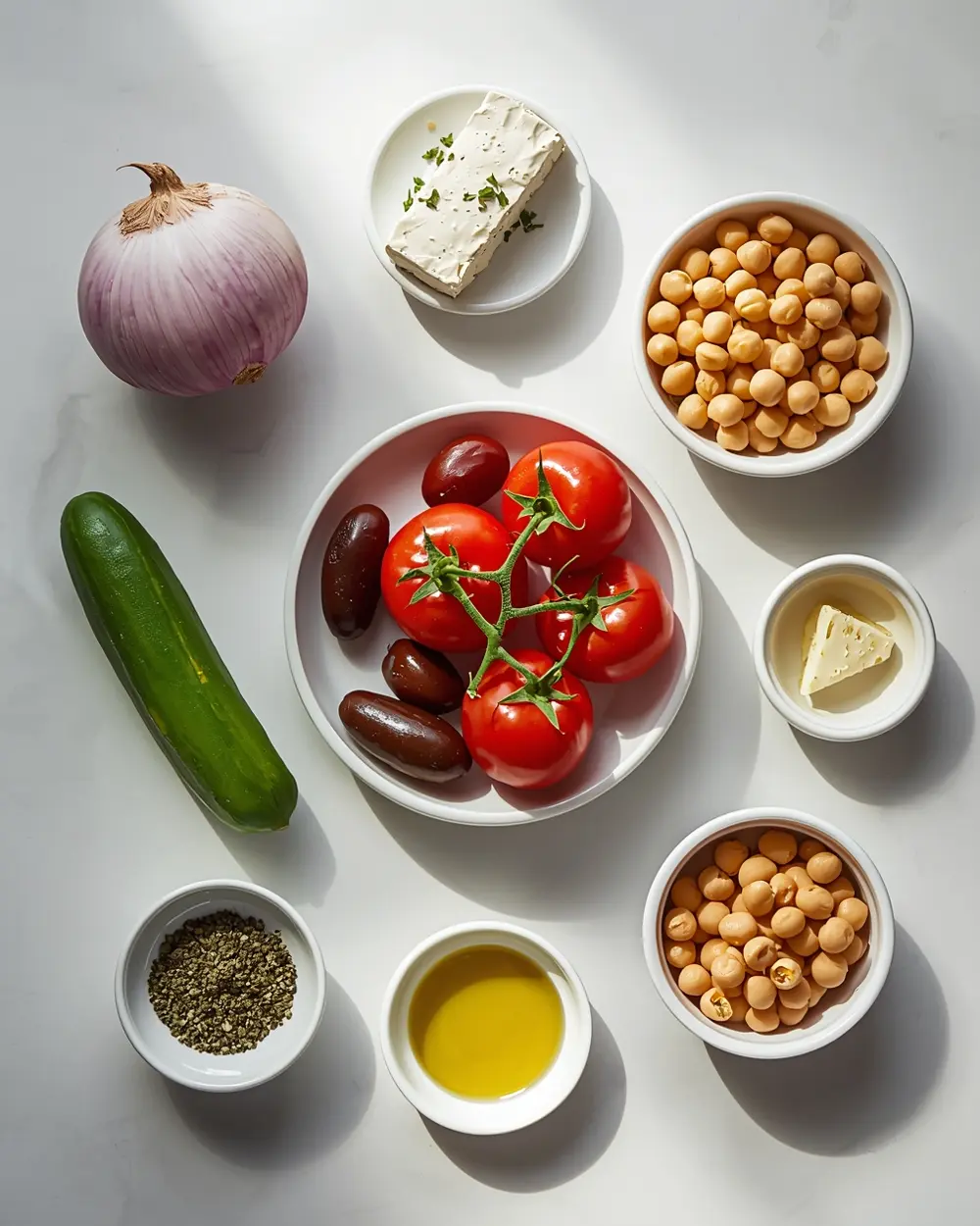 Ingredients for Greek salad