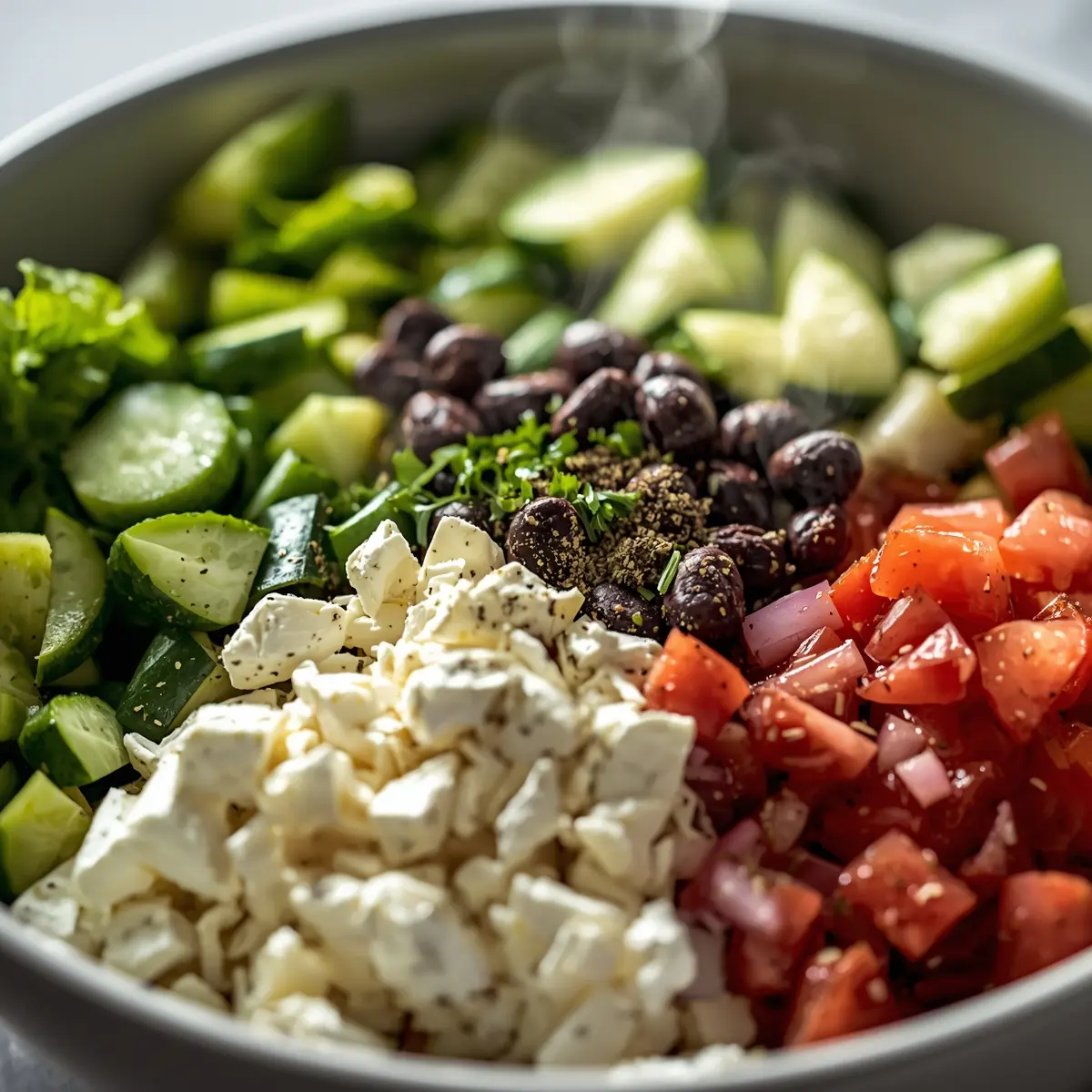 Cooking instructions for Greek salad
