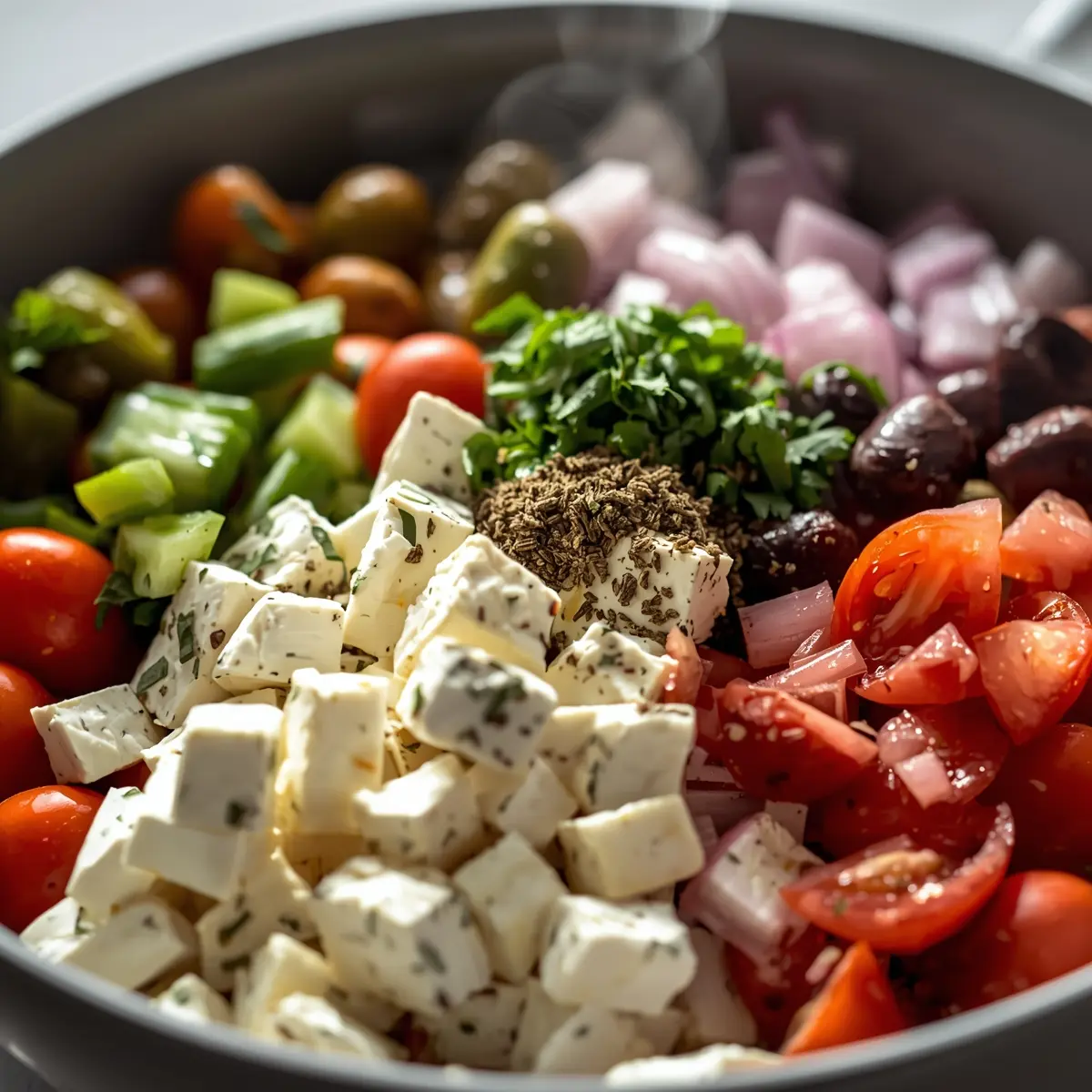 Cooking instructions for Greek salad