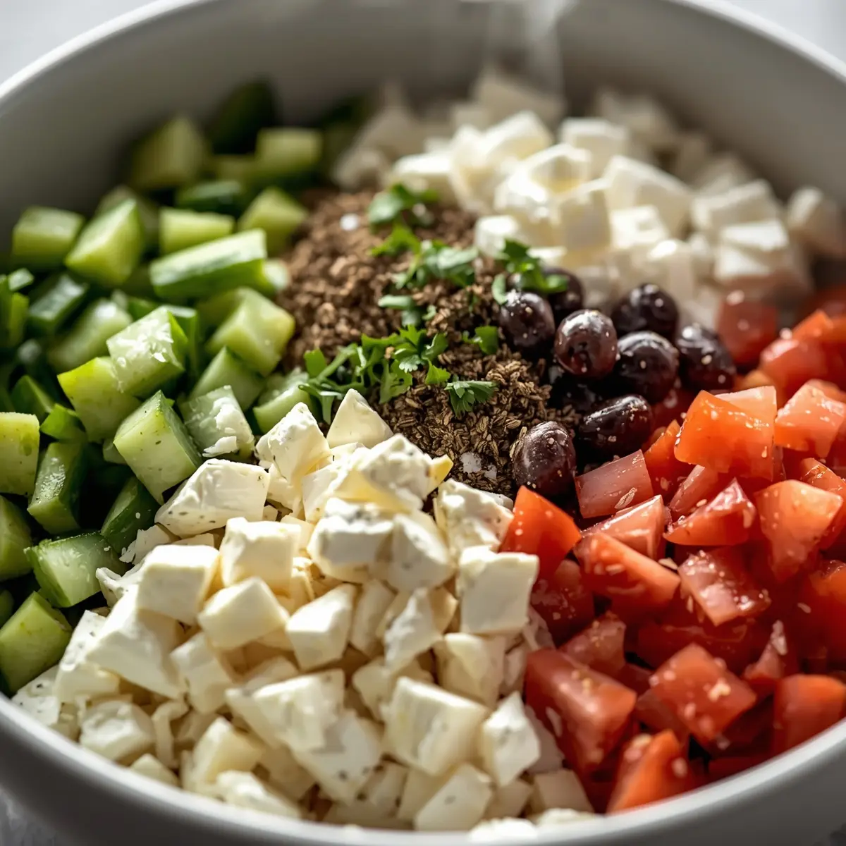 Cooking instructions for Greek salad