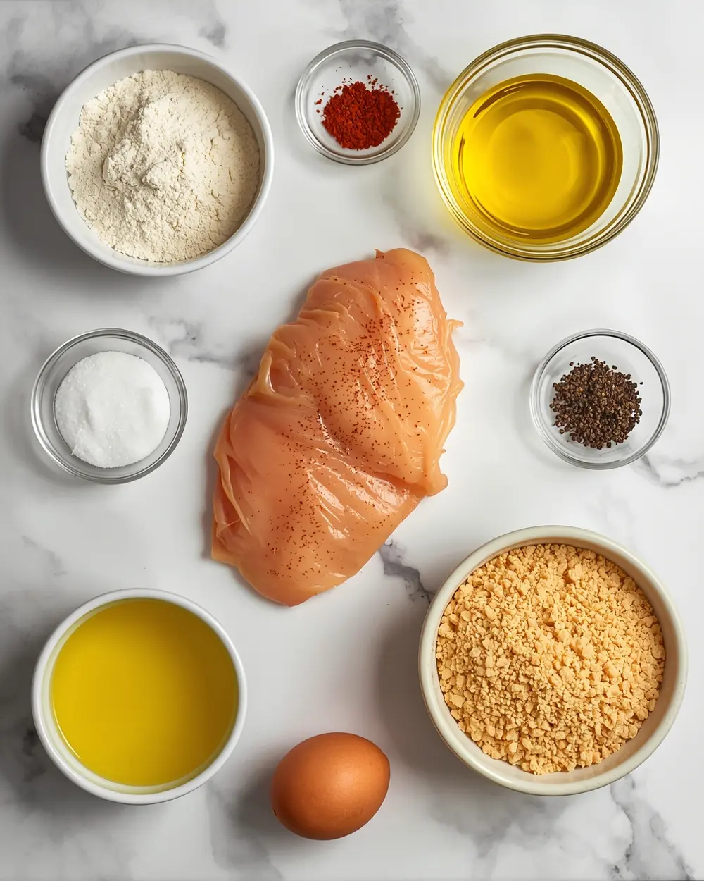 Ingredients for air fryer chicken tenders