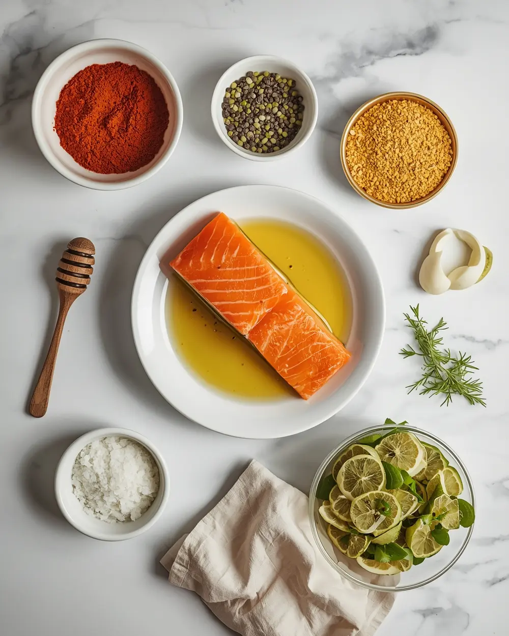 Ingredients for air fryer salmon
