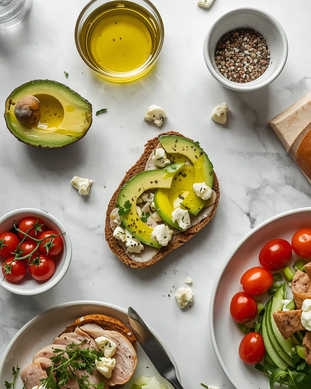 Ingredients for avocado toast