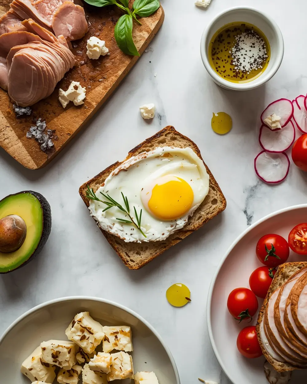 Ingredients for avocado toast