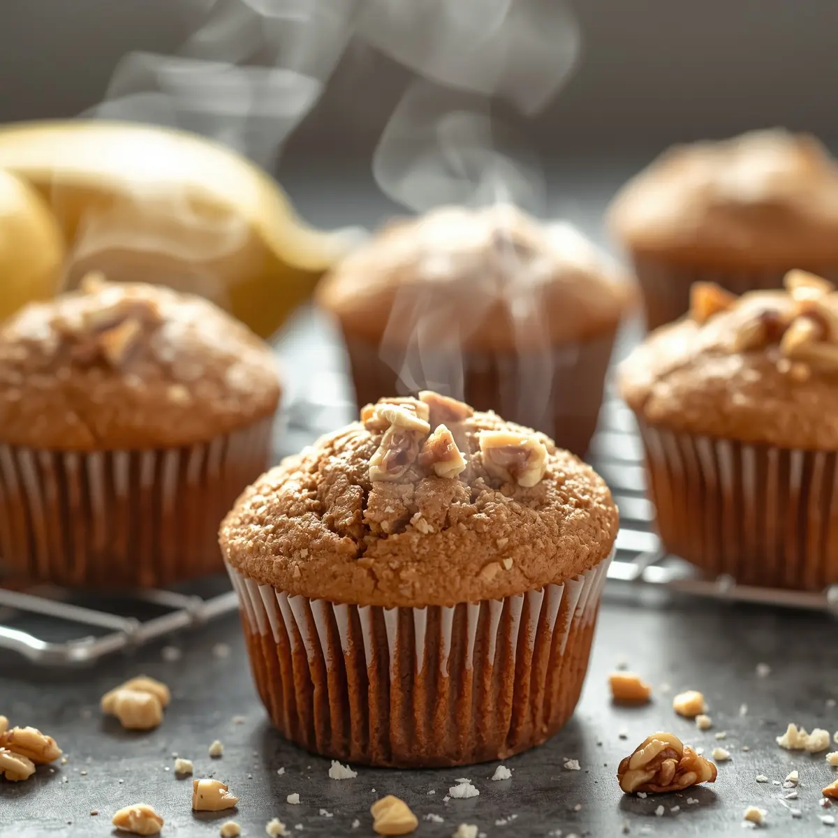 Cooking instructions for banana muffins