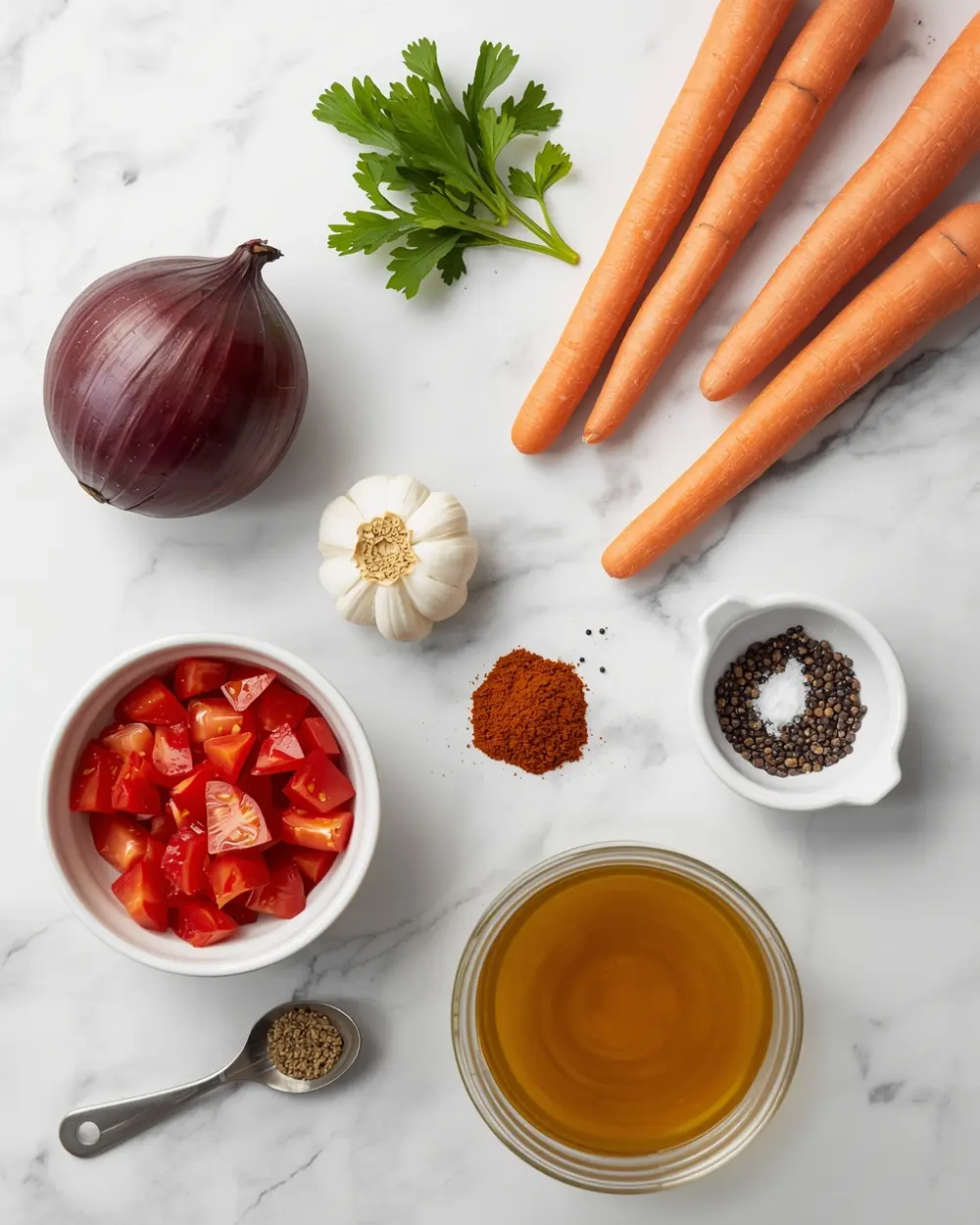 Ingredients for black bean soup