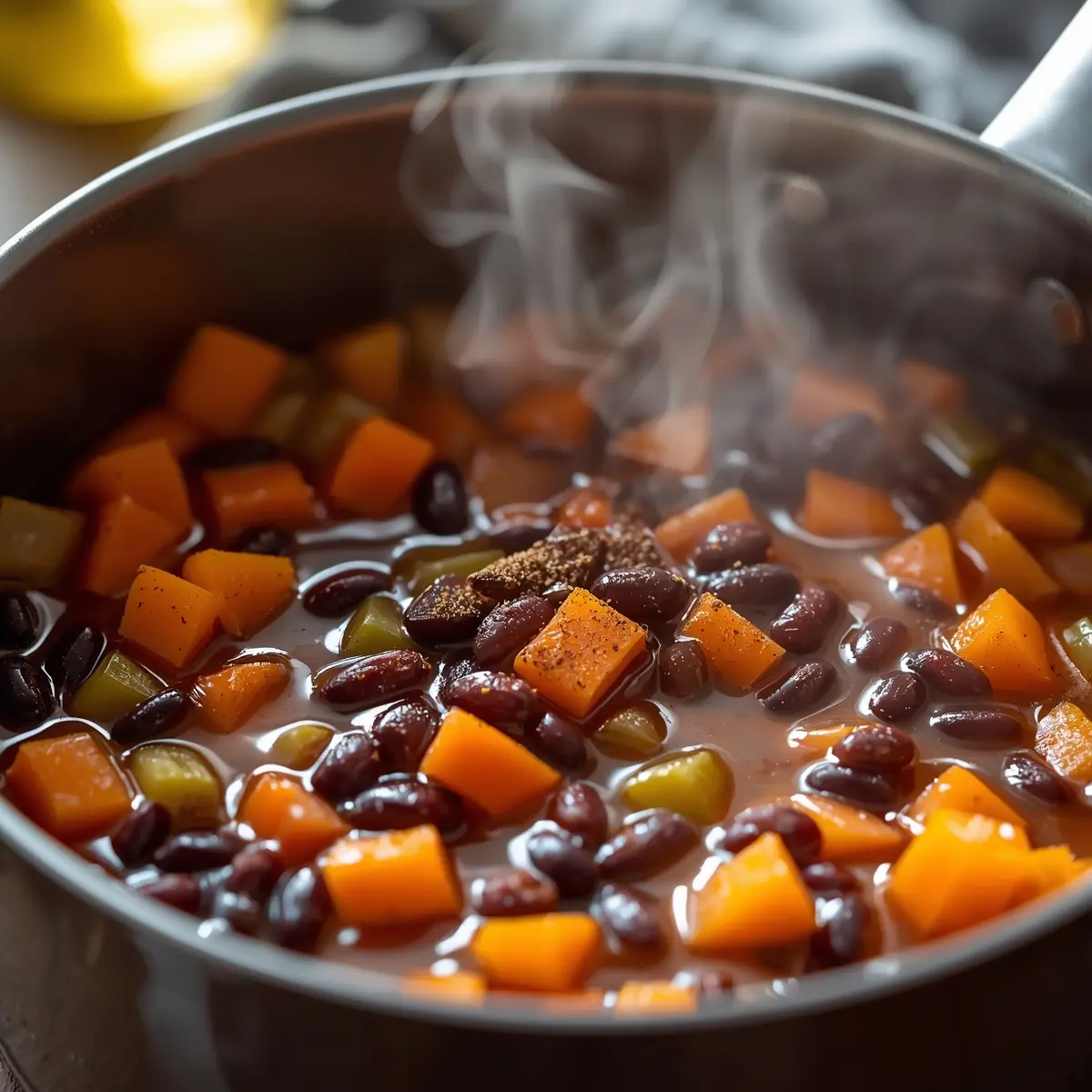Cooking instructions for black bean soup