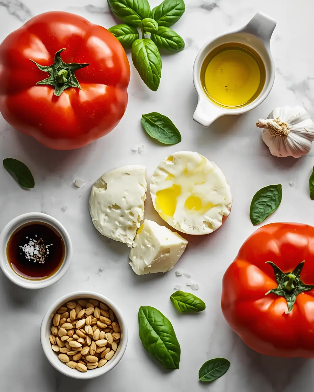 Ingredients for caprese salad