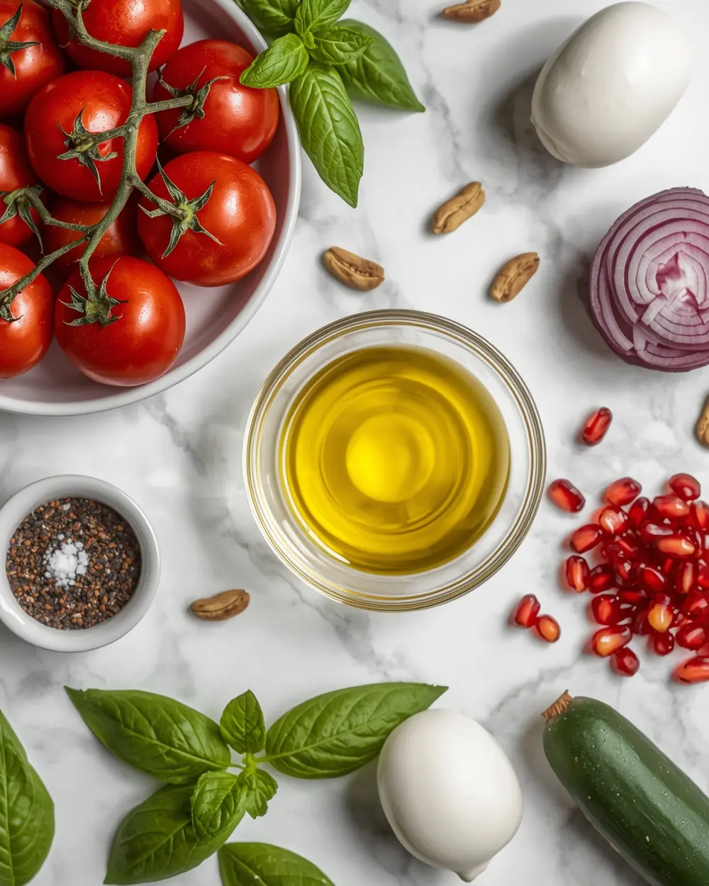 Ingredients for caprese salad