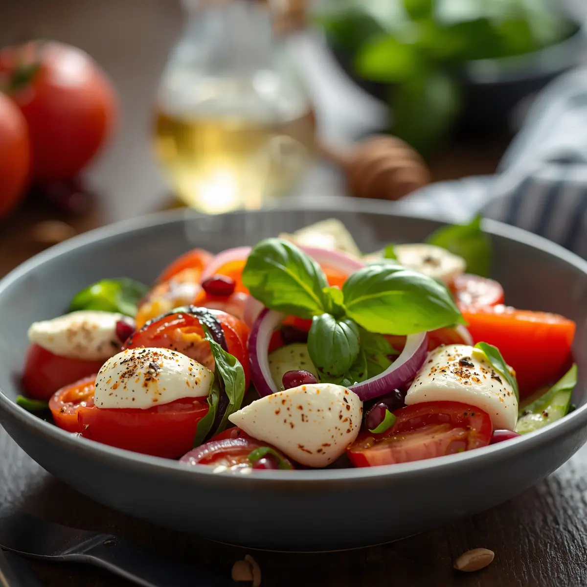 Cooking instructions for caprese salad