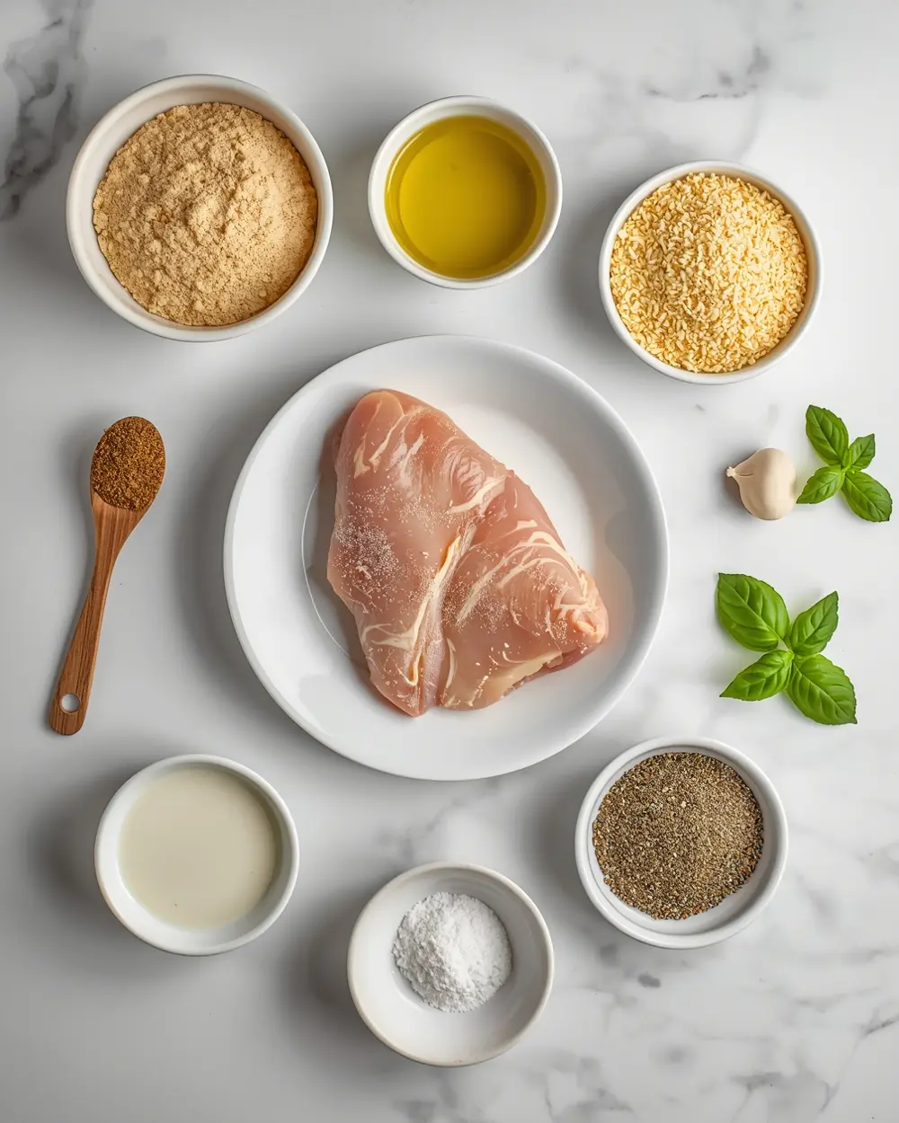 Ingredients for chicken parmesan