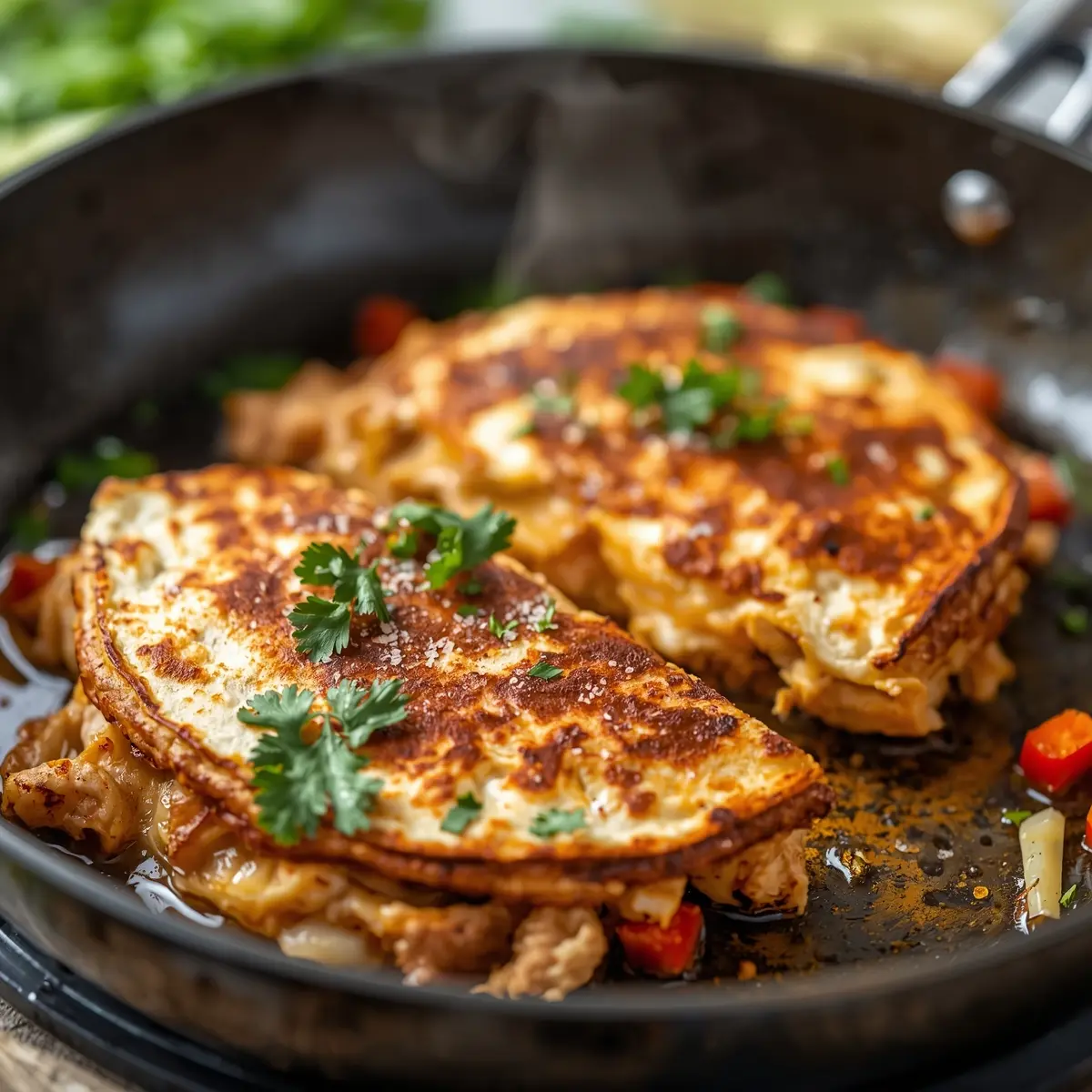 Cooking instructions for chicken quesadillas