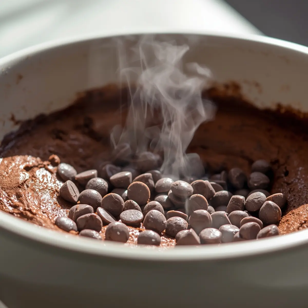 Cooking instructions for chocolate brownies