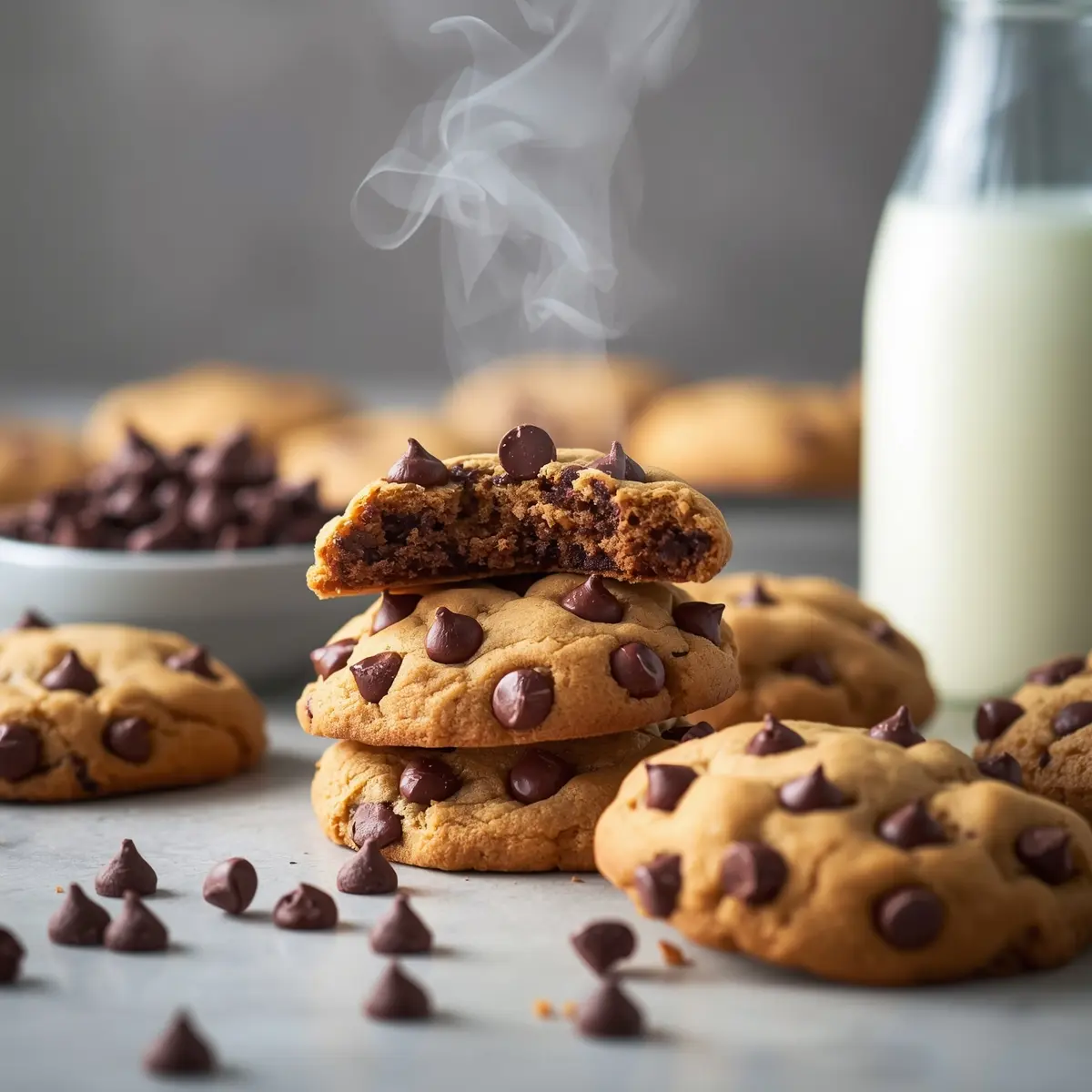 Cooking instructions for chocolate chip cookies