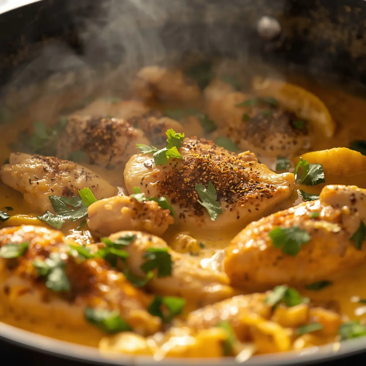 Cooking instructions for coconut curry chicken