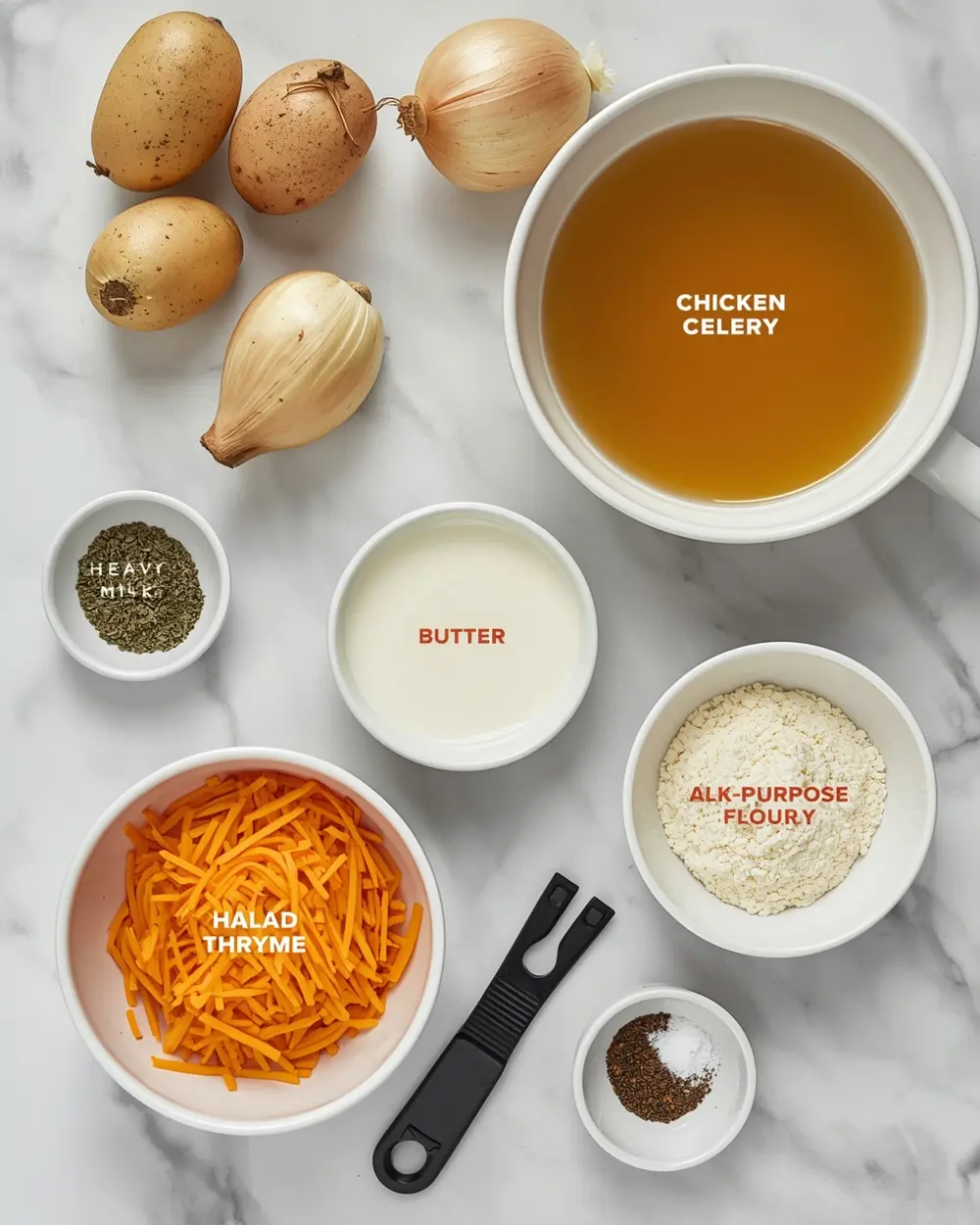 Ingredients for corn chowder