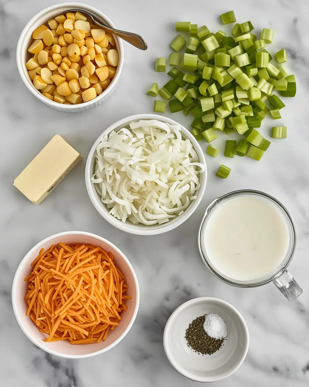 Ingredients for corn chowder
