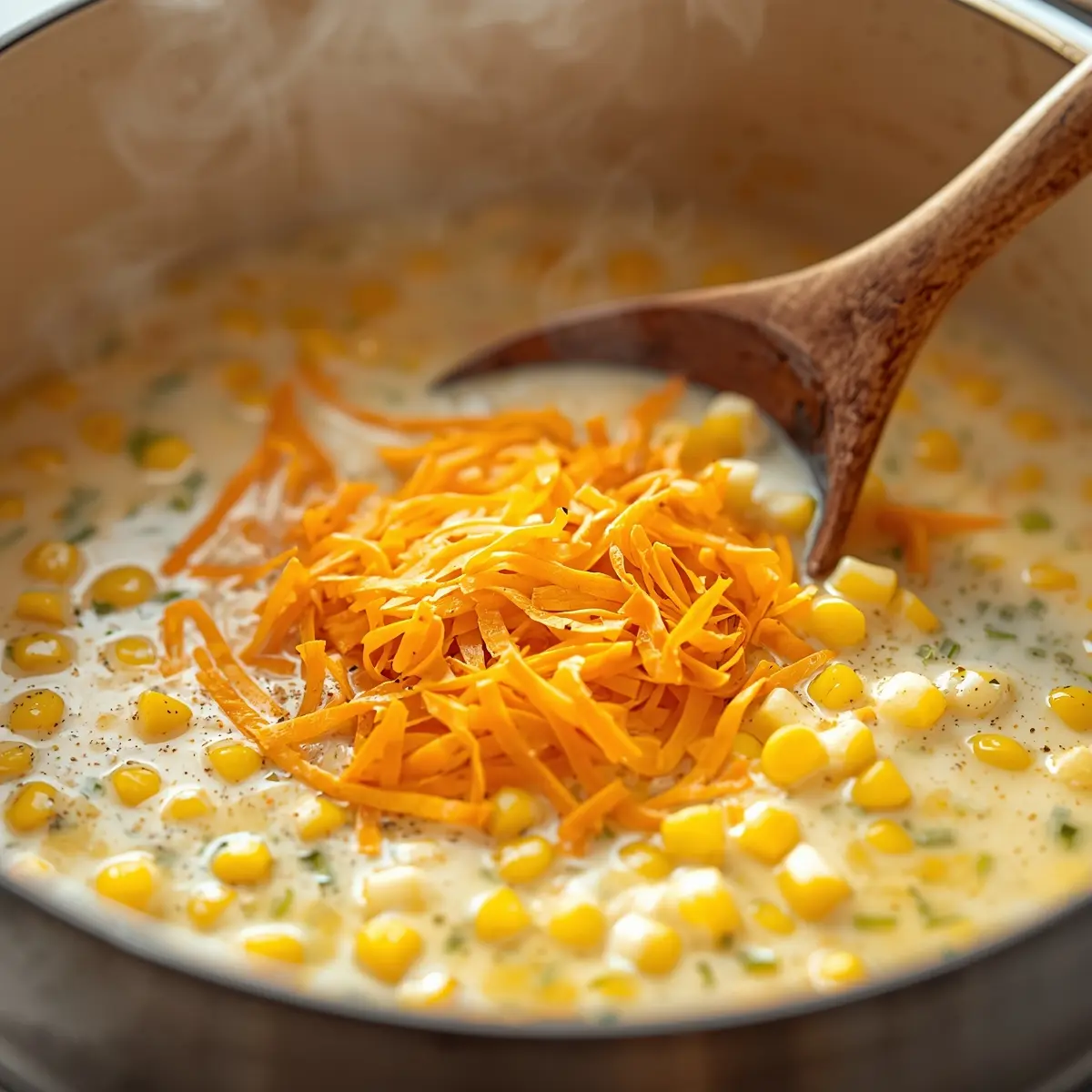 Cooking instructions for corn chowder