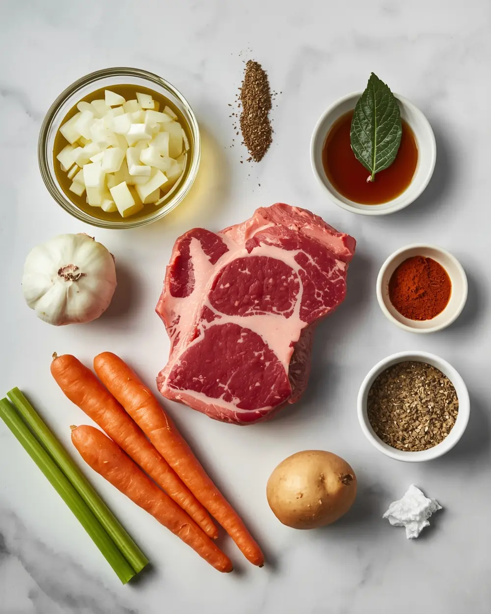 Ingredients for crockpot beef stew
