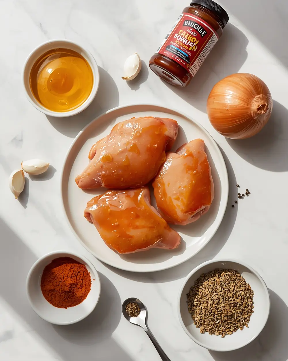 Ingredients for crockpot pulled chicken