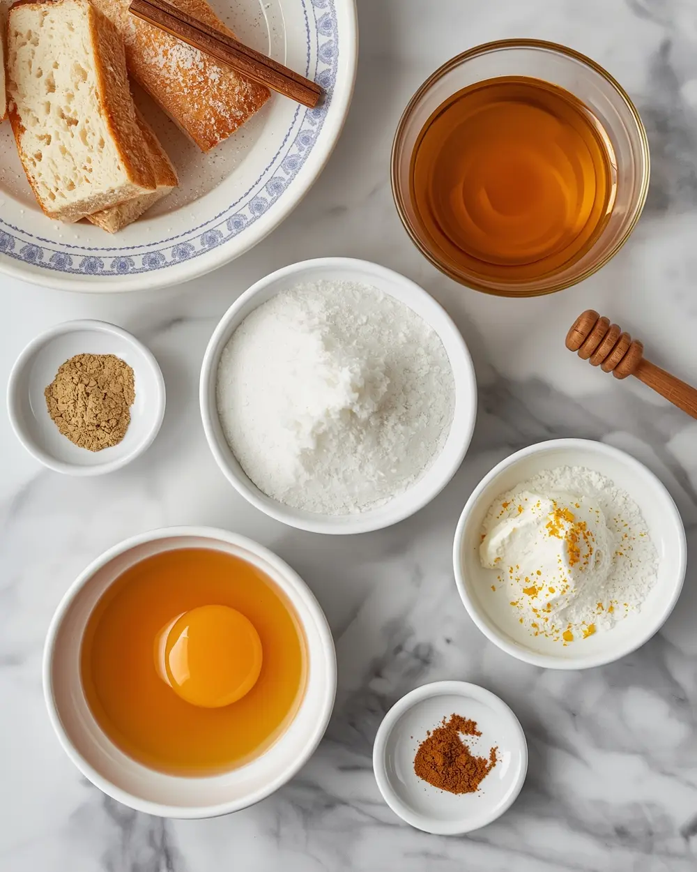 Ingredients for french toast