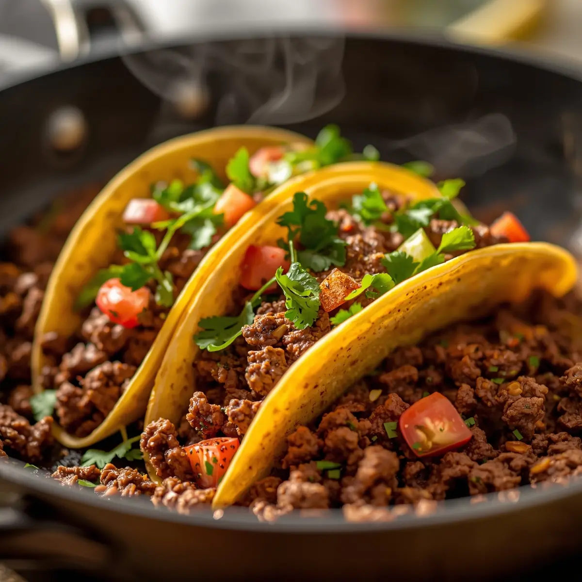 Cooking instructions for ground beef tacos