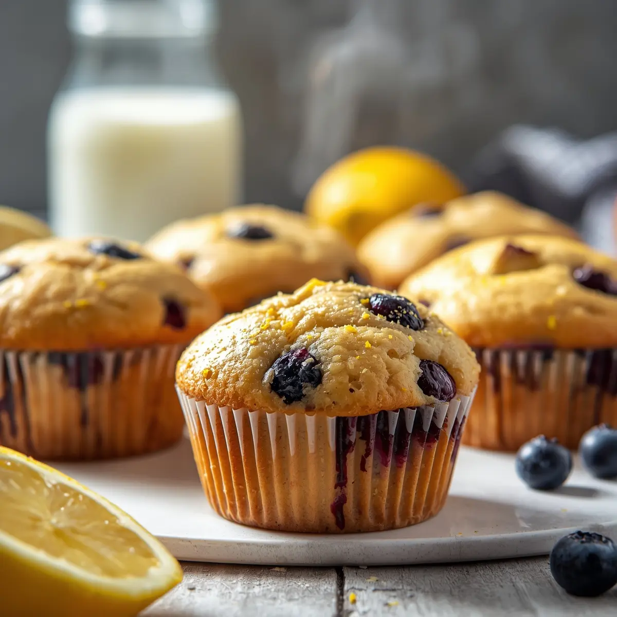 Cooking instructions for lemon blueberry muffins